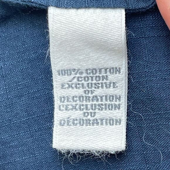 Abercrombie & Fitch Navy Blue Lace Button Up Blouse Size S Romantic Feminine EUC - Picture 6 of 8